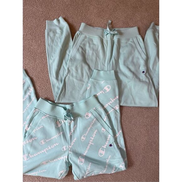 NWOT Champion turquoise bundle of 2 girls sweatpants size M - Picture 2 of 5